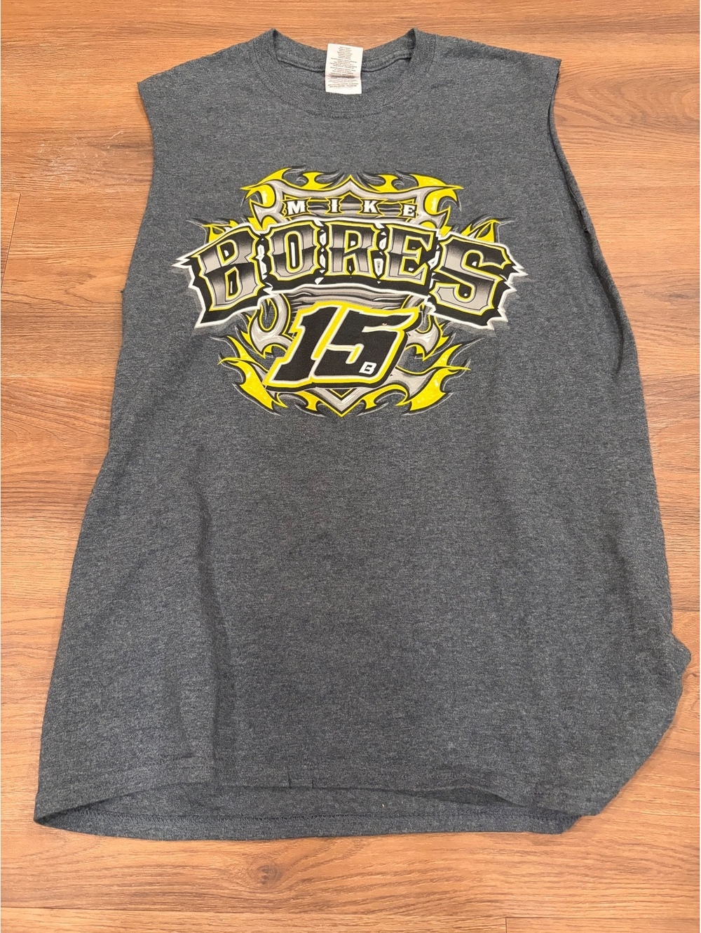 Gildan Mike Borres 15 Gray Sleeveless Graphic T Shirt